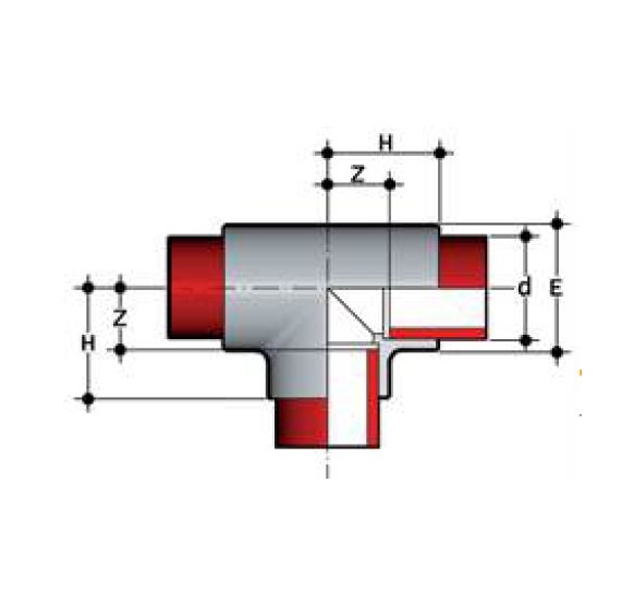 RACCORDO T TIM d.90 PP-H 